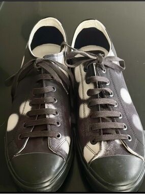 Paul Smith Black and White Polka Dot Low-Top Sneakers
